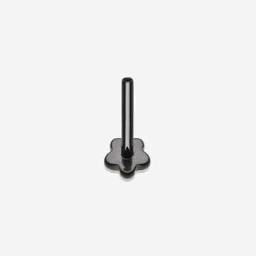 Implant Grade Titanium OneFit Threadless Blackline Flower Base Flat Back Stud Labret Bar Part